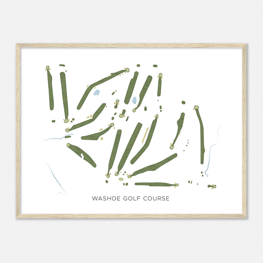 Print of Washoe Golf Course Modern Map