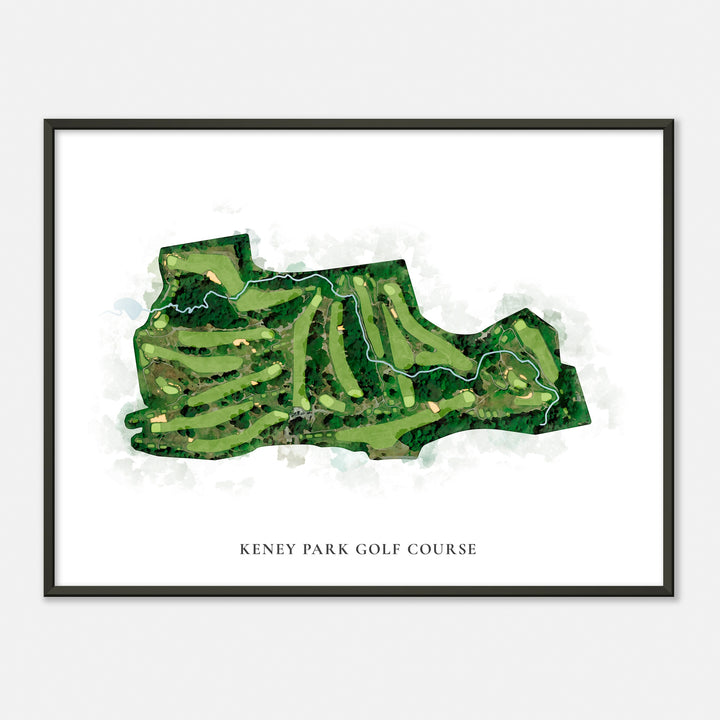 Print of Keney Park Golf Course Classic Map