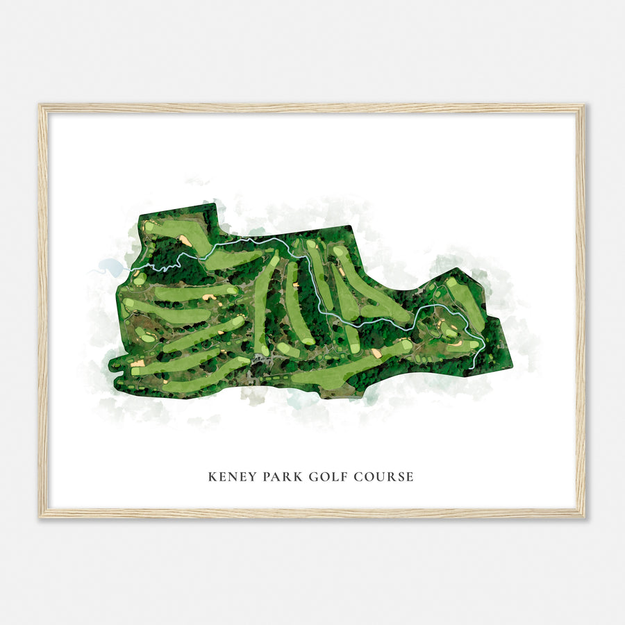 Print of Keney Park Golf Course Classic Map