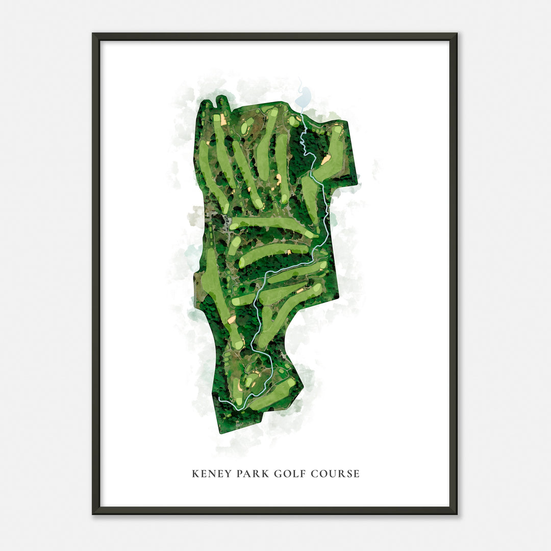 Print of Keney Park Golf Course Classic Map