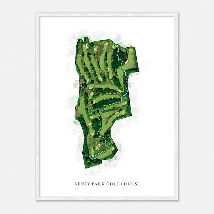 Print of Keney Park Golf Course Classic Map