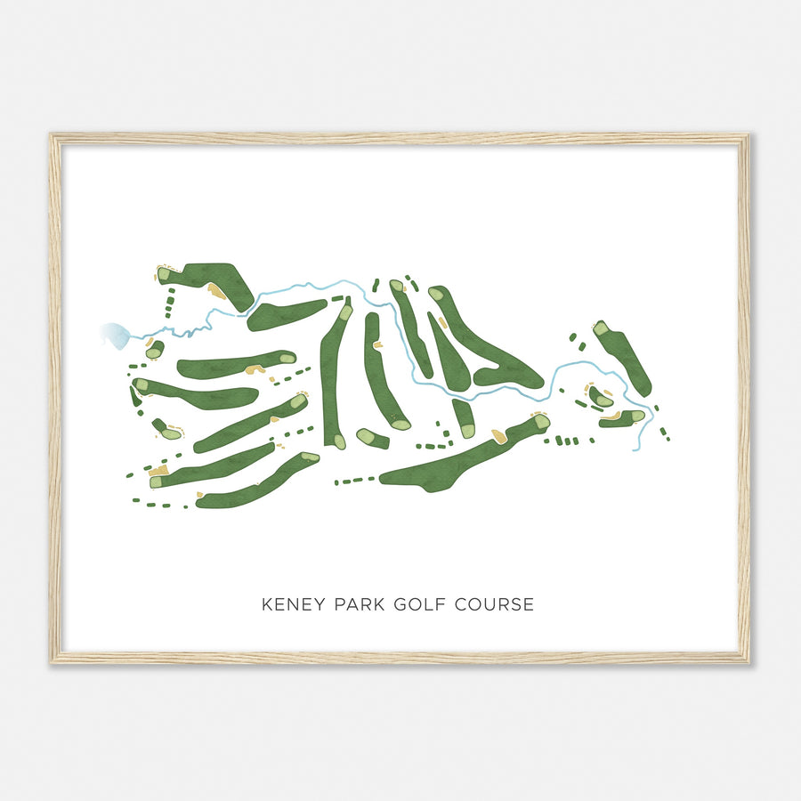 Print of Keney Park Golf Course Modern Map