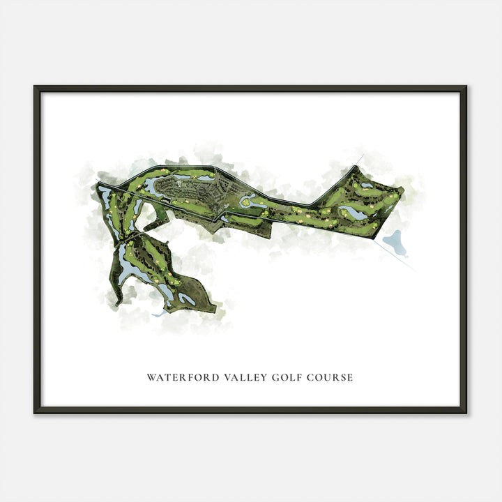 Print of Waterford Valley Golf Course Classic Map