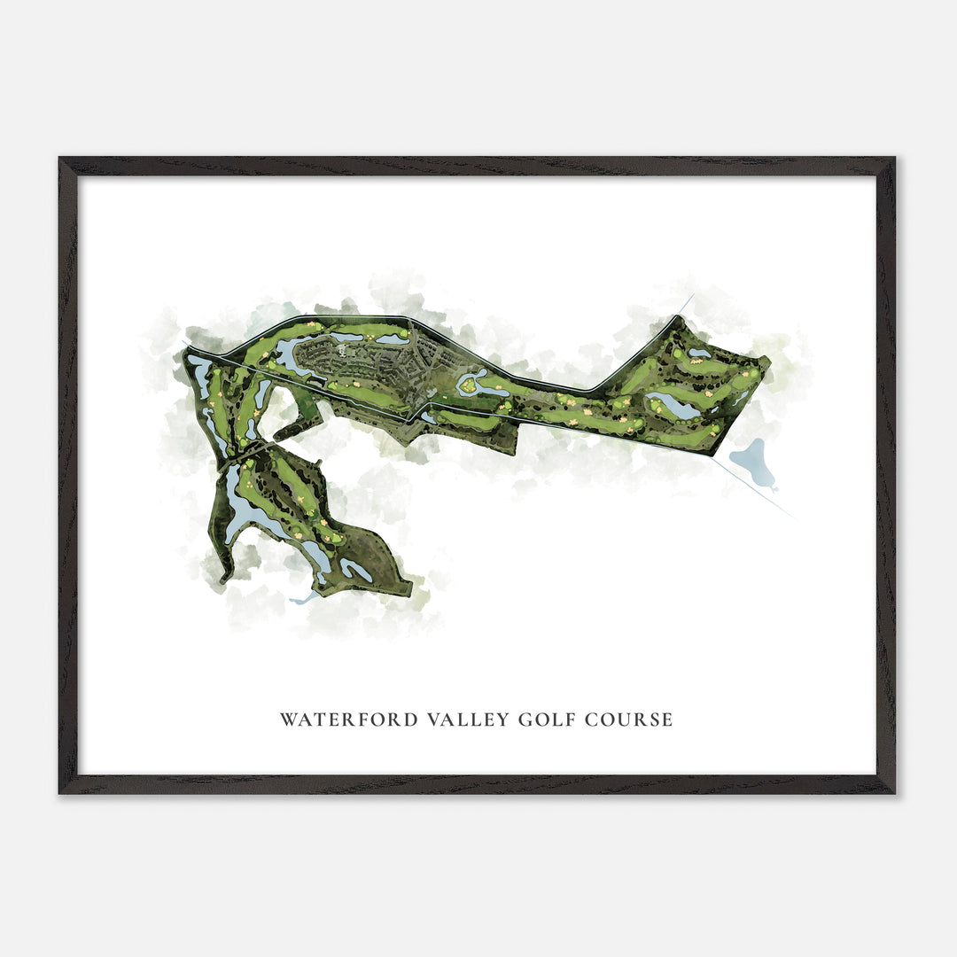 Print of Waterford Valley Golf Course Classic Map