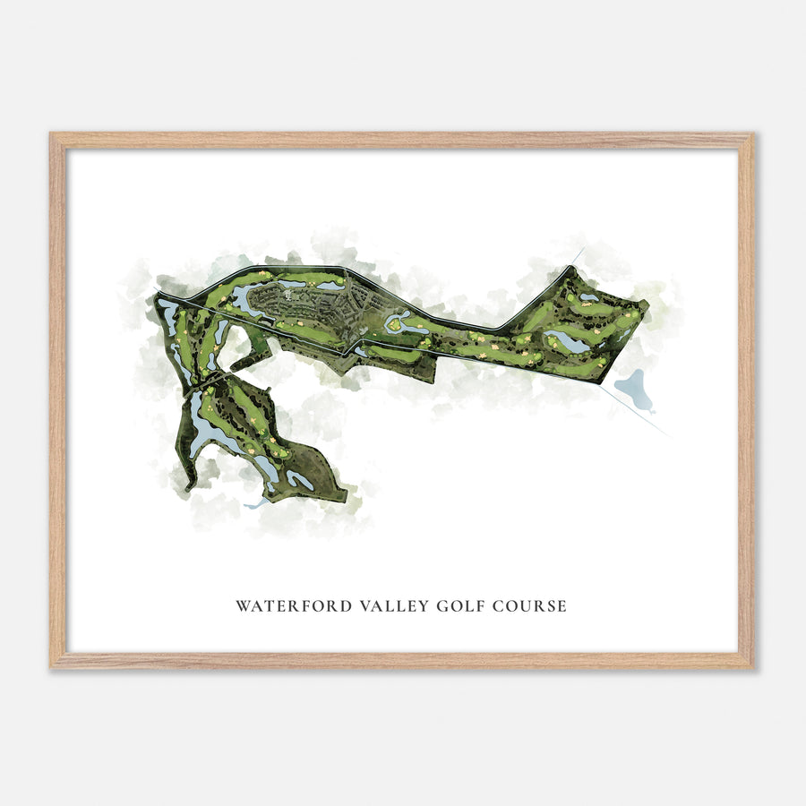 Print of Waterford Valley Golf Course Classic Map