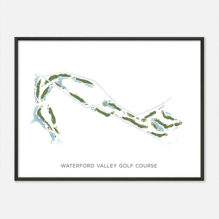 Print of Waterford Valley Golf Course Modern Map