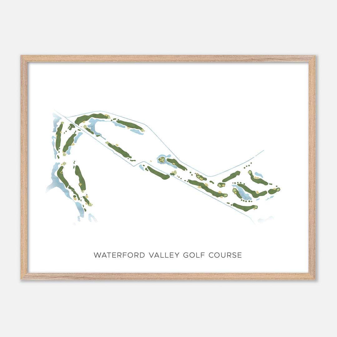Print of Waterford Valley Golf Course Modern Map