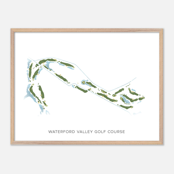 Print of Waterford Valley Golf Course Modern Map