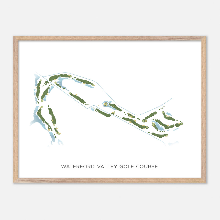 Print of Waterford Valley Golf Course Modern Map