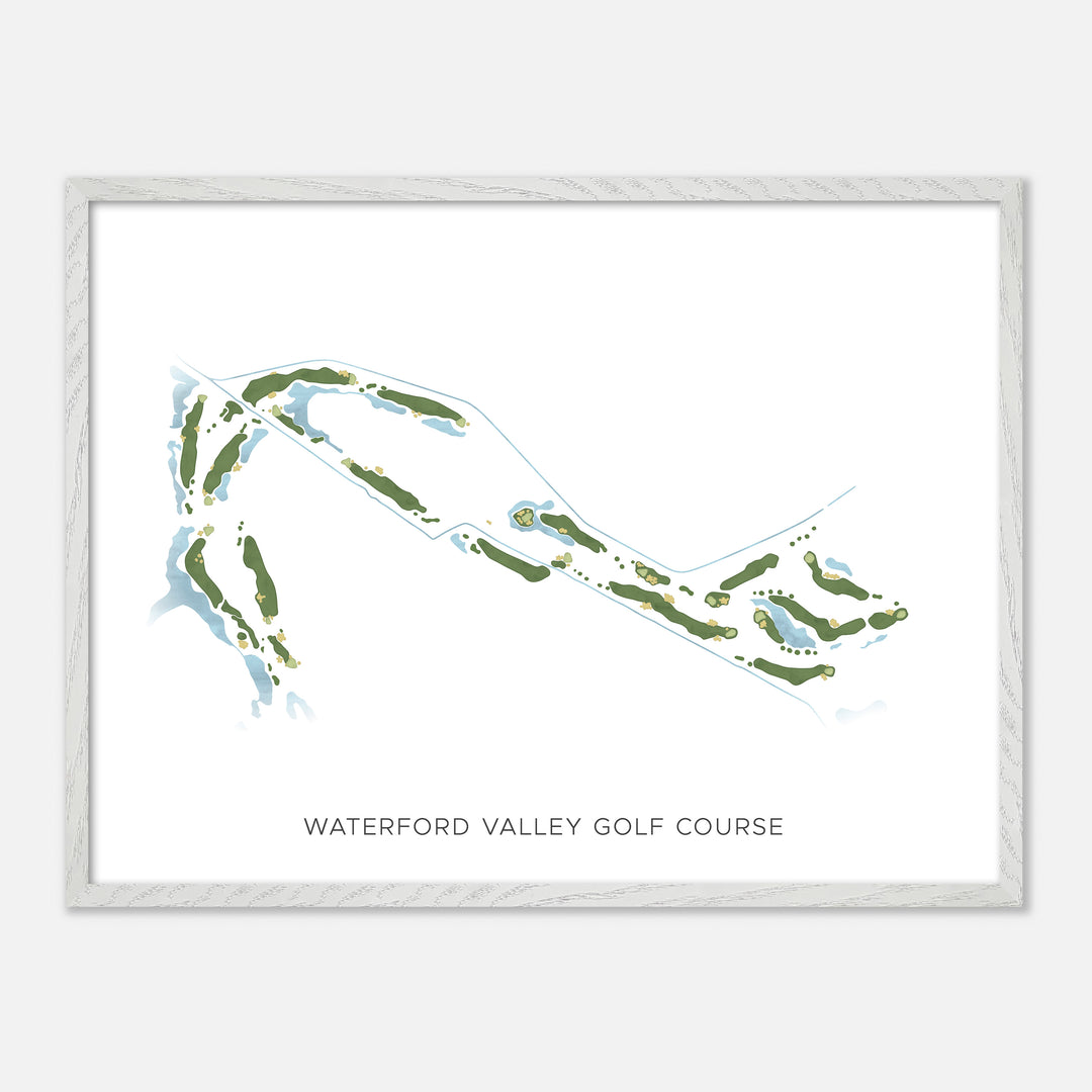 Print of Waterford Valley Golf Course Modern Map