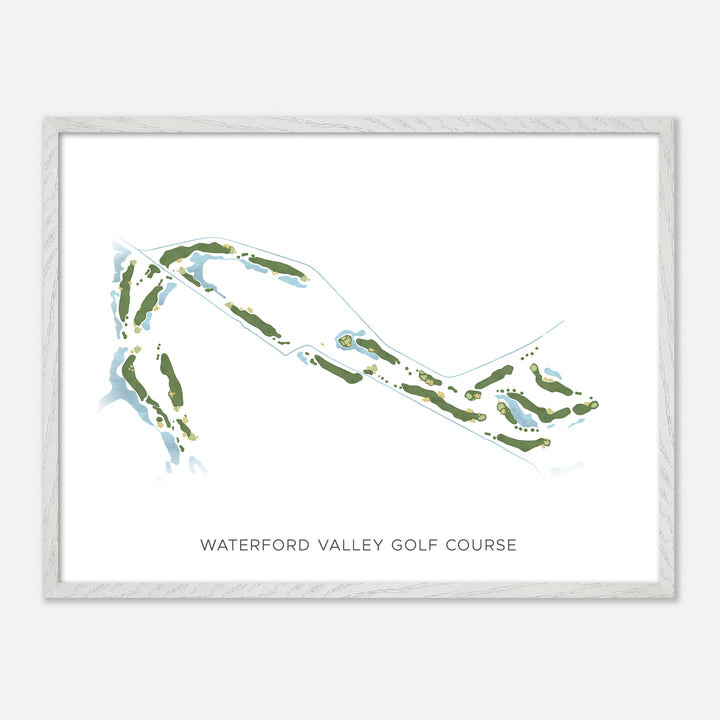 Print of Waterford Valley Golf Course Modern Map