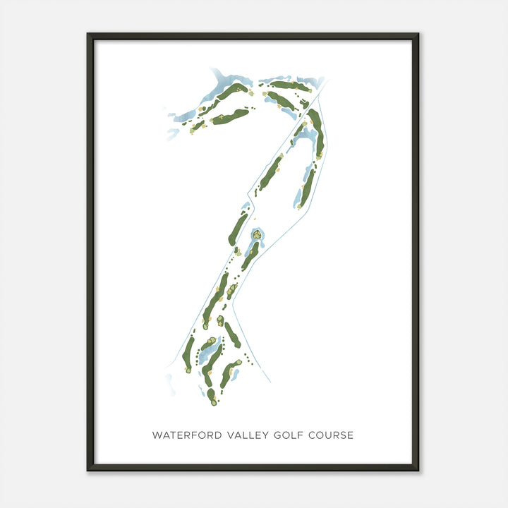 Print of Waterford Valley Golf Course Modern Map