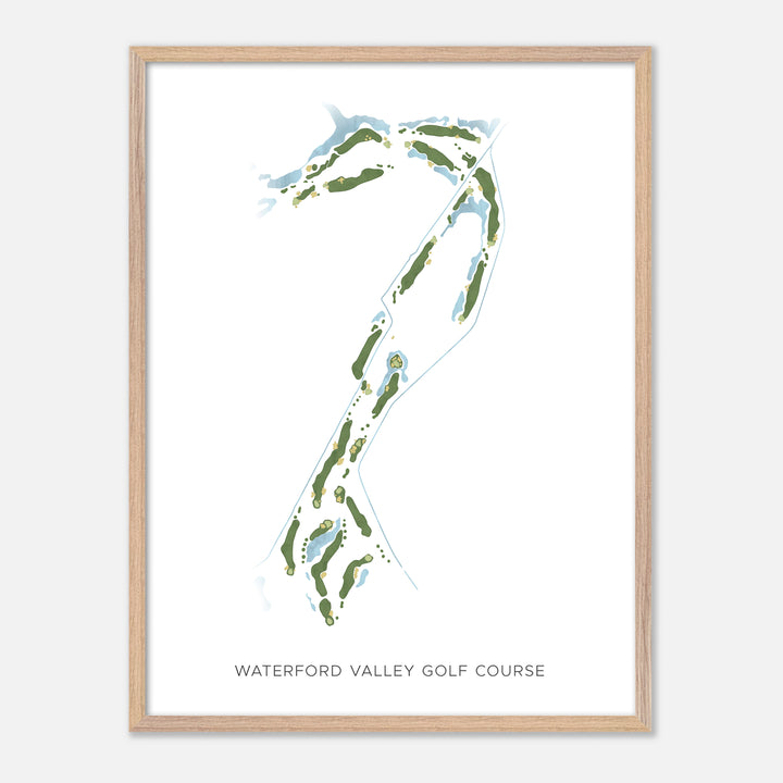 Print of Waterford Valley Golf Course Modern Map