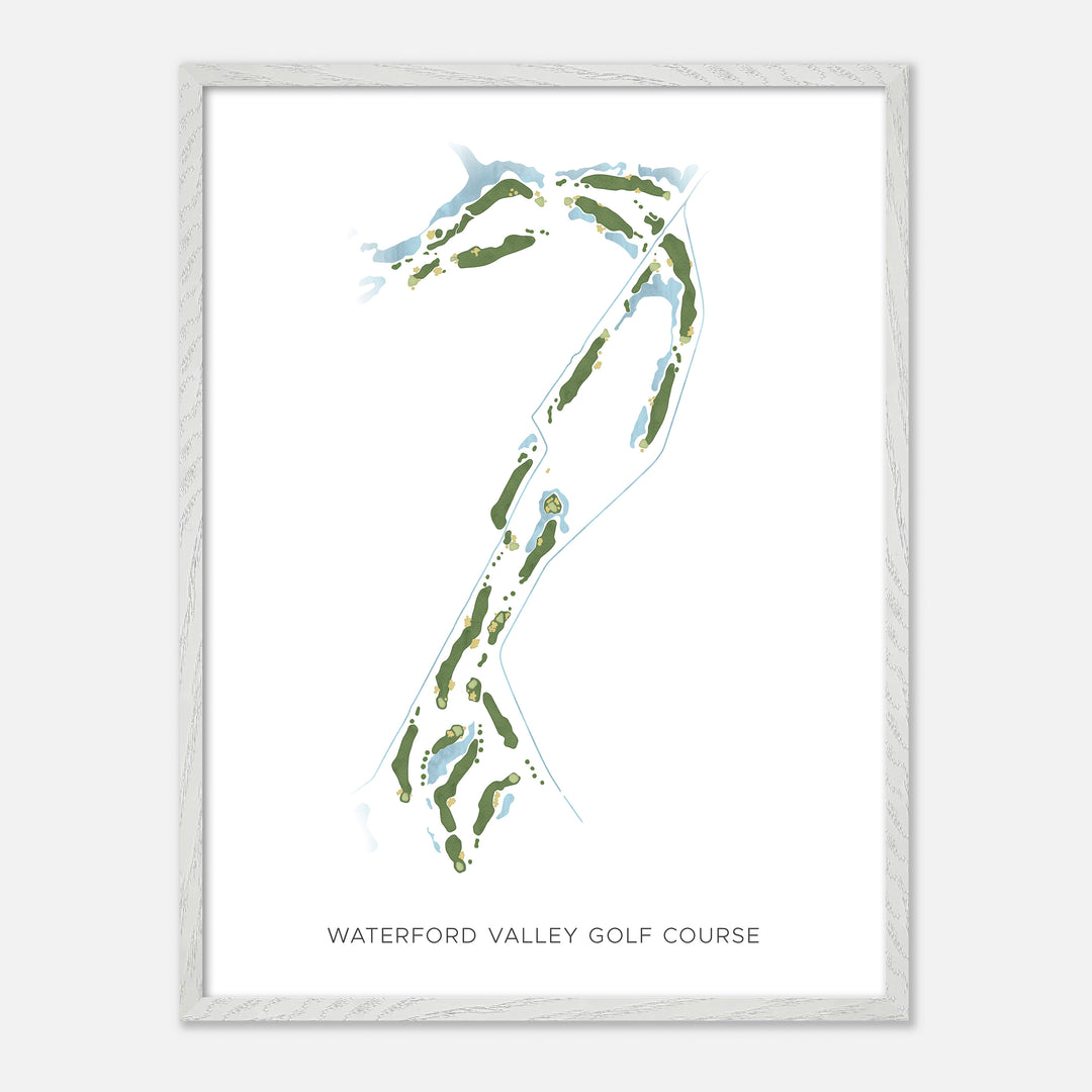 Print of Waterford Valley Golf Course Modern Map