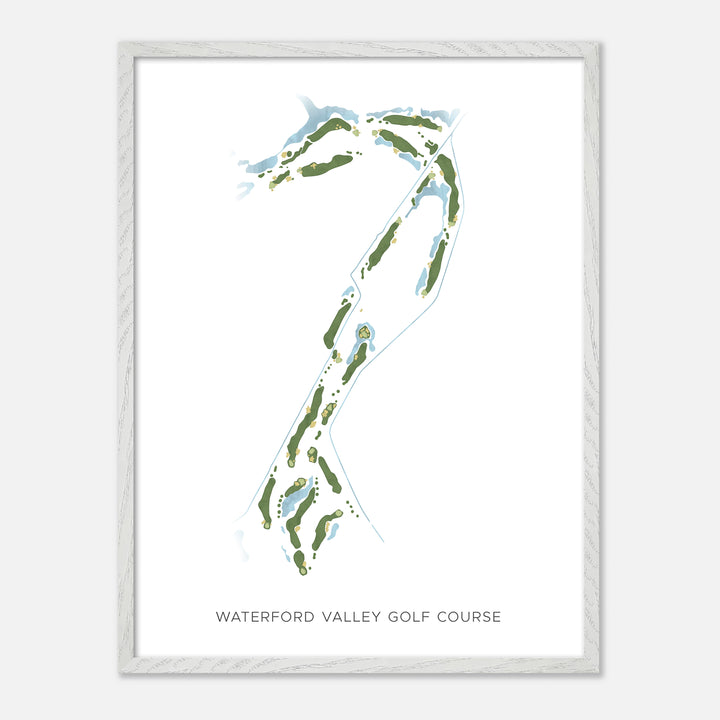 Print of Waterford Valley Golf Course Modern Map