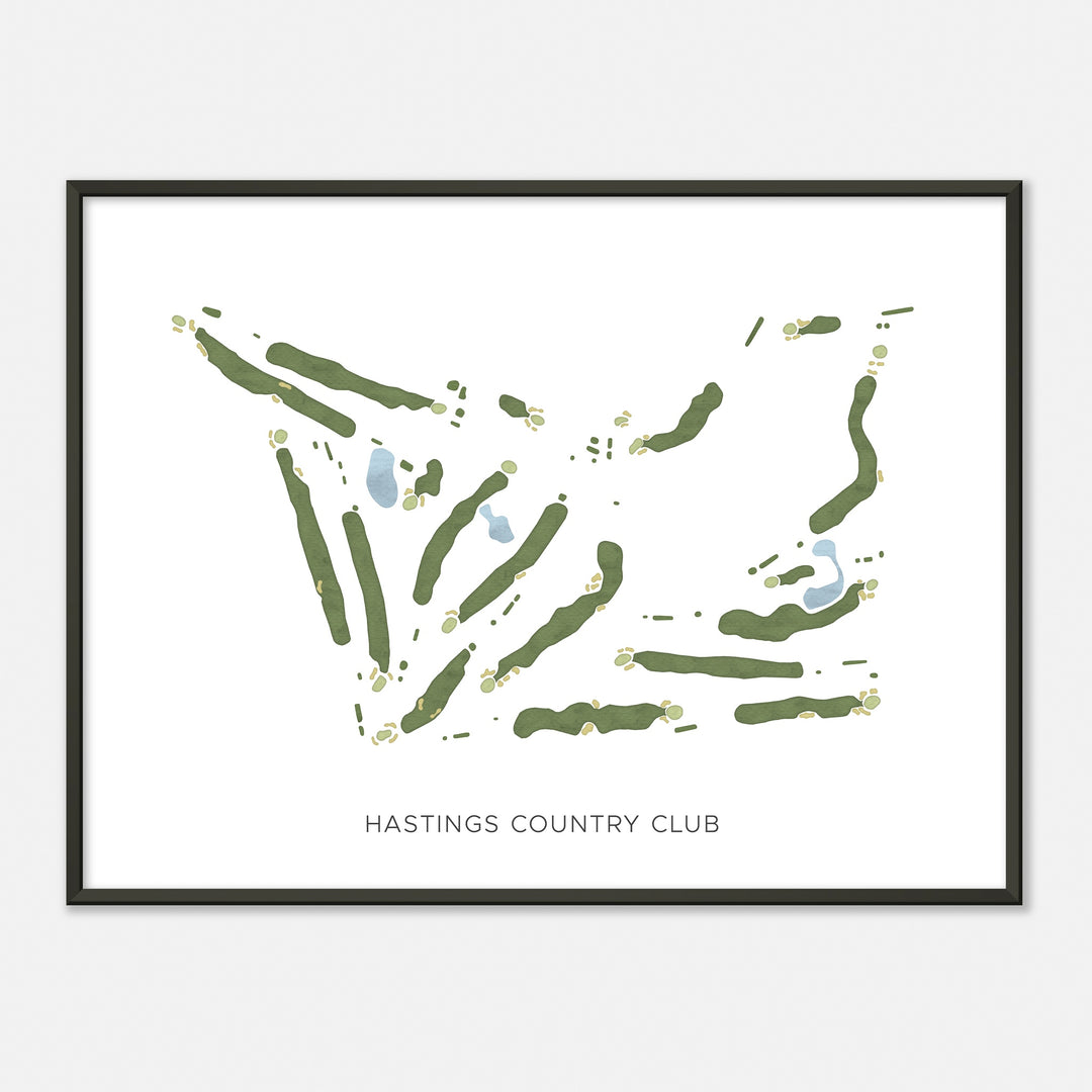 Print of Hastings Country Club Modern Map
