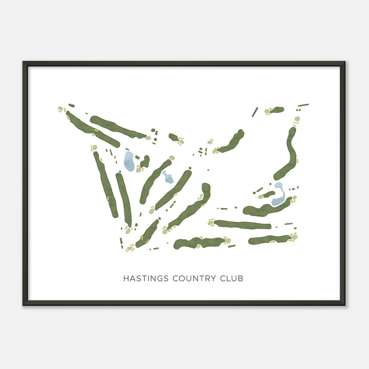 Print of Hastings Country Club Modern Map