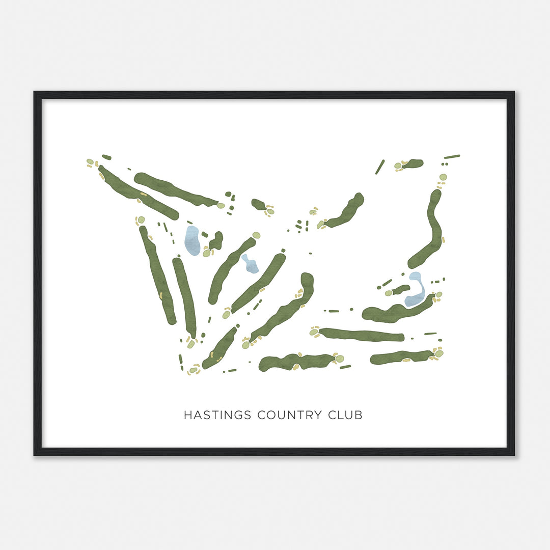 Print of Hastings Country Club Modern Map