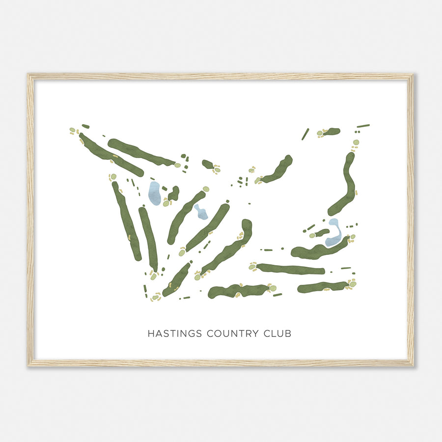 Print of Hastings Country Club Modern Map