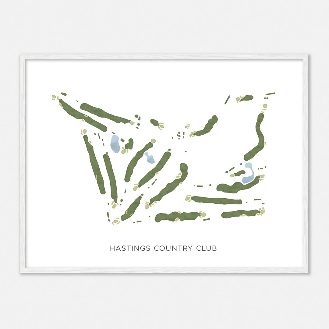 Print of Hastings Country Club Modern Map