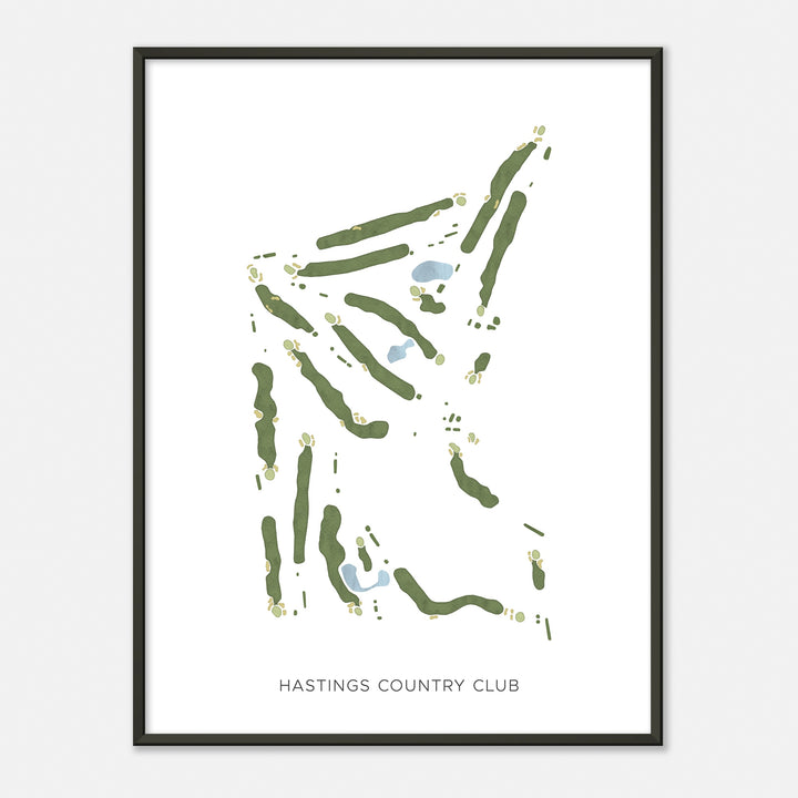 Print of Hastings Country Club Modern Map