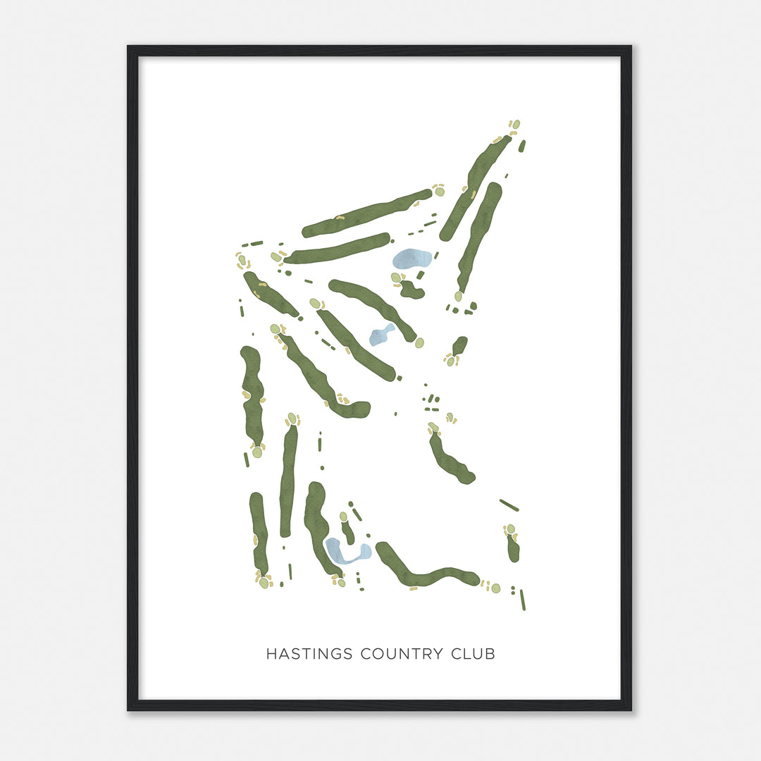Print of Hastings Country Club Modern Map