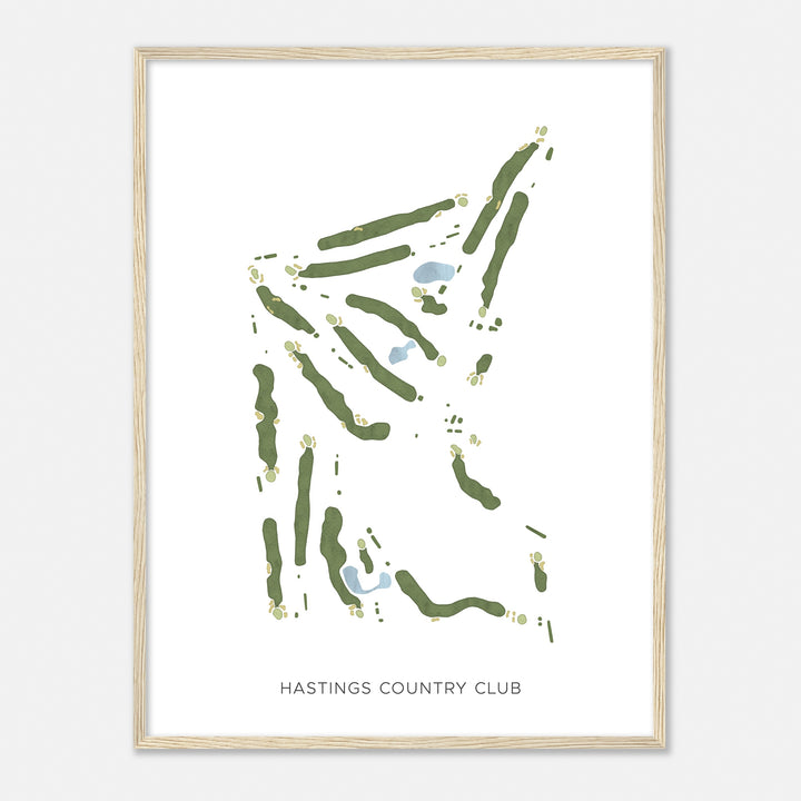 Print of Hastings Country Club Modern Map