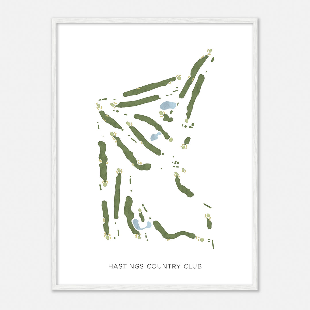 Print of Hastings Country Club Modern Map