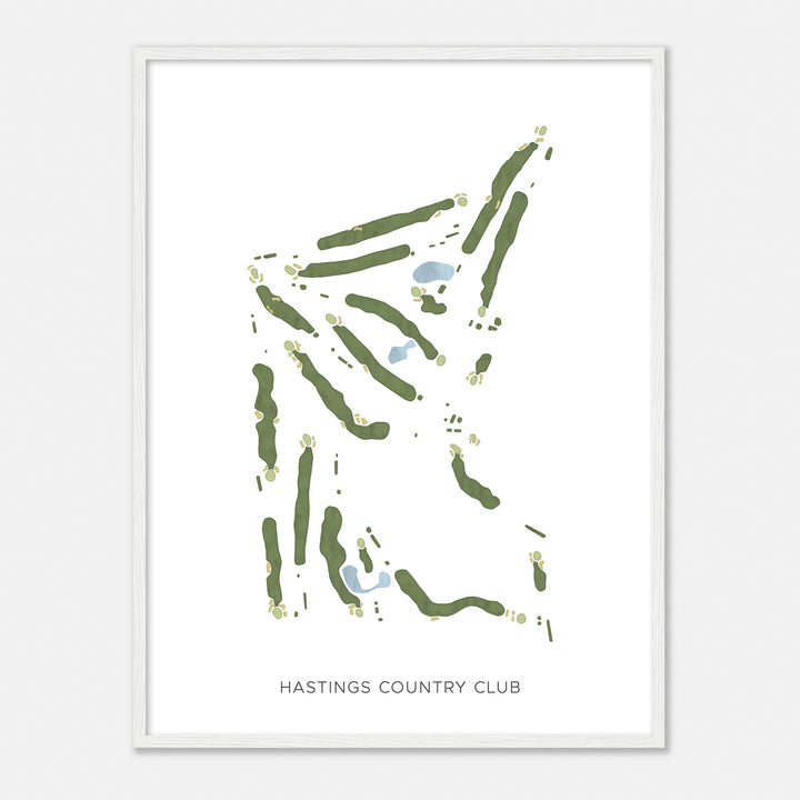 Print of Hastings Country Club Modern Map