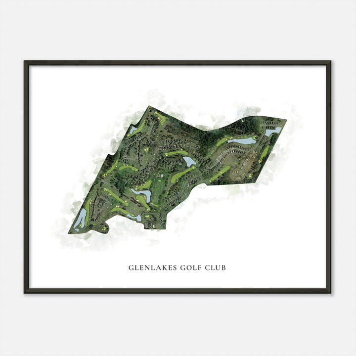 Print of Glenlakes Golf Club Classic Map