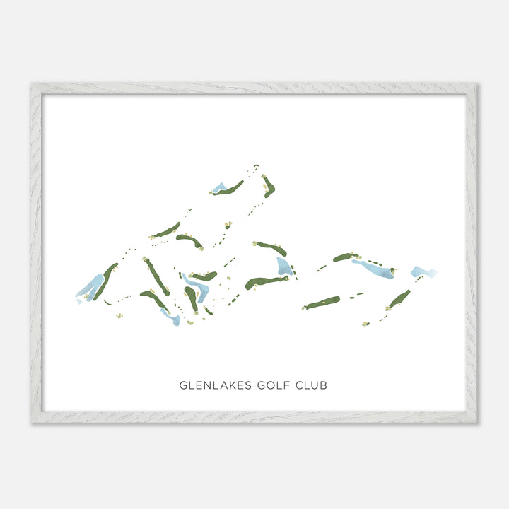 Print of Glenlakes Golf Club Modern Map