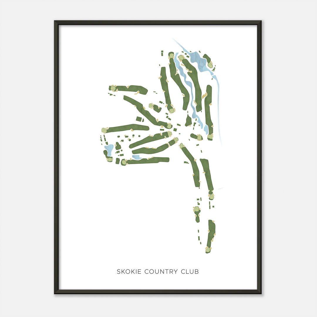 Print of Skokie Country Club Modern Map