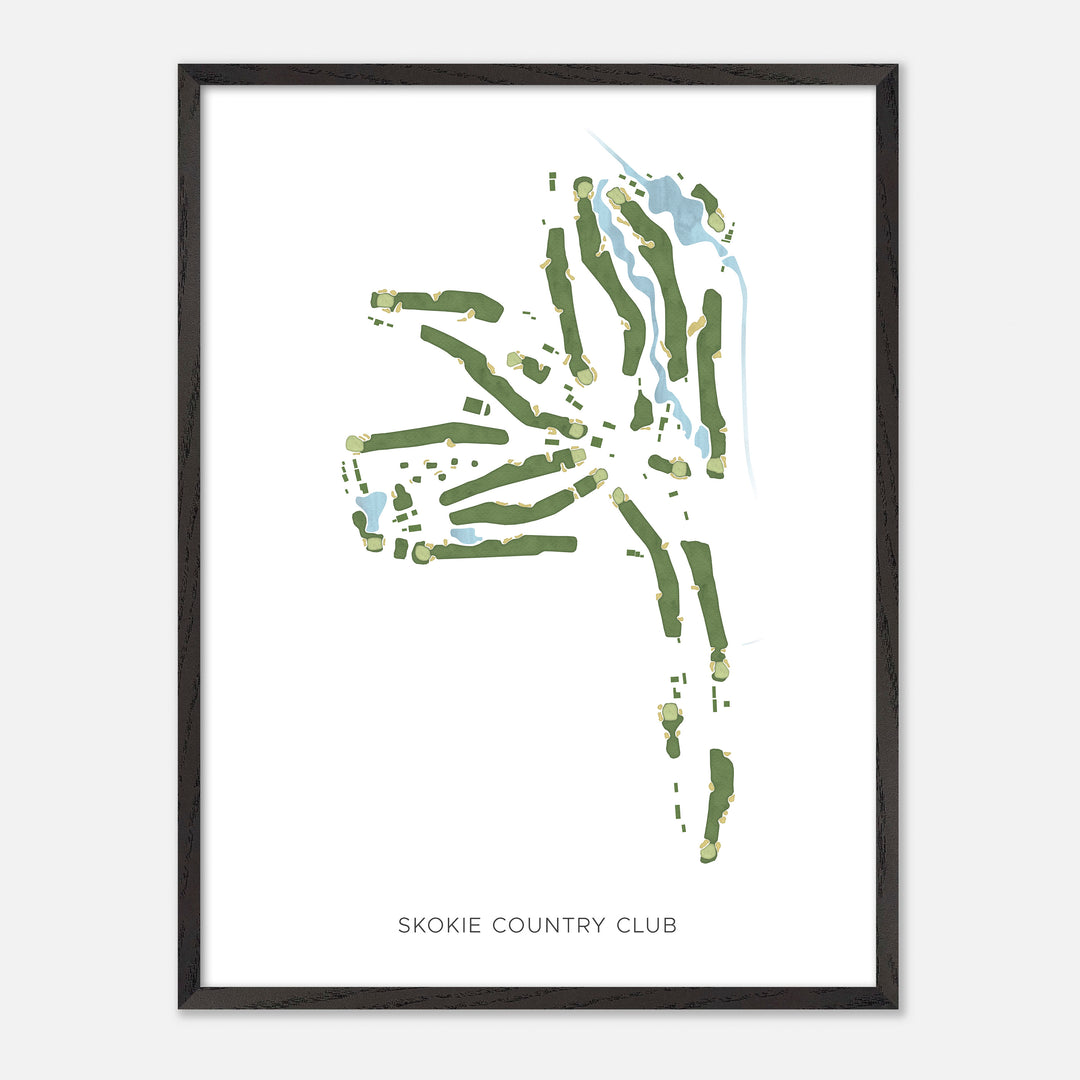 Print of Skokie Country Club Modern Map