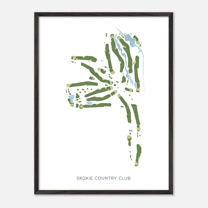 Print of Skokie Country Club Modern Map