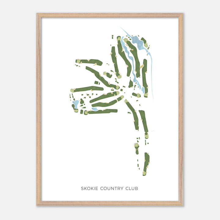 Print of Skokie Country Club Modern Map