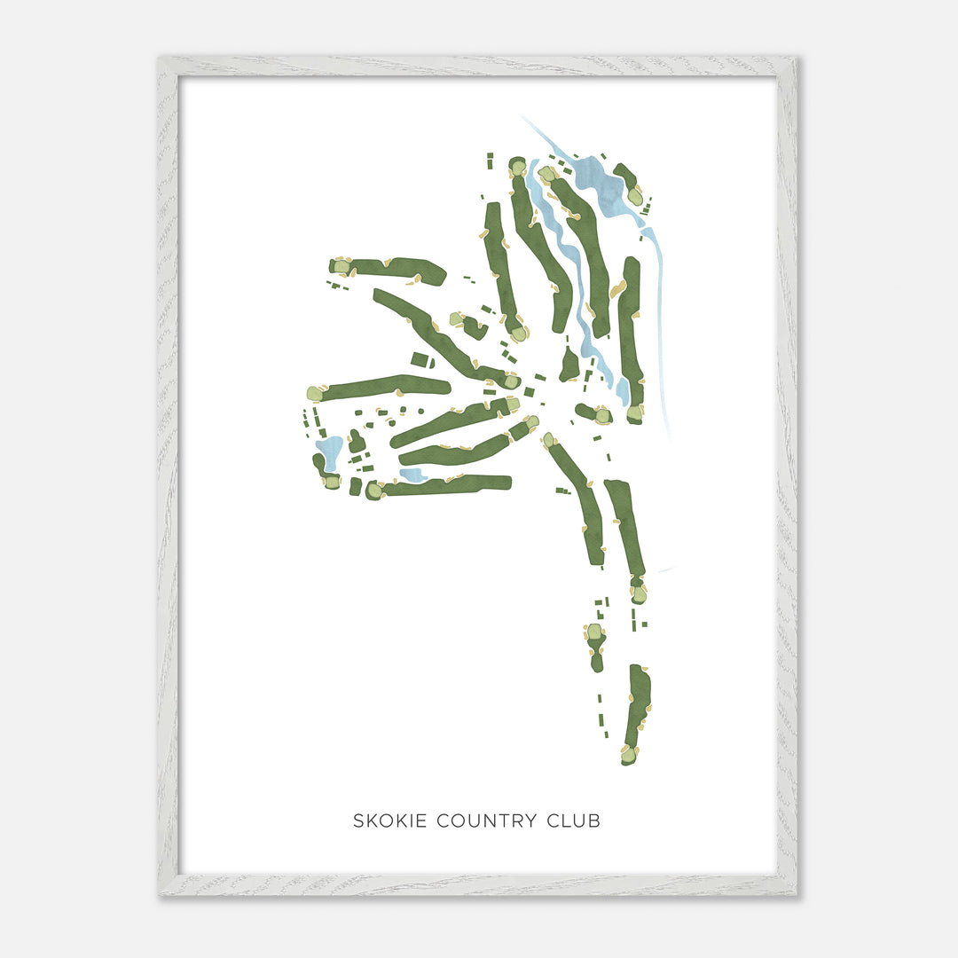 Print of Skokie Country Club Modern Map