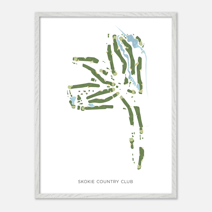Print of Skokie Country Club Modern Map