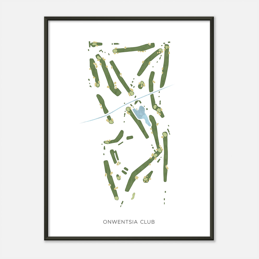 Print of Onwentsia Club Modern Map