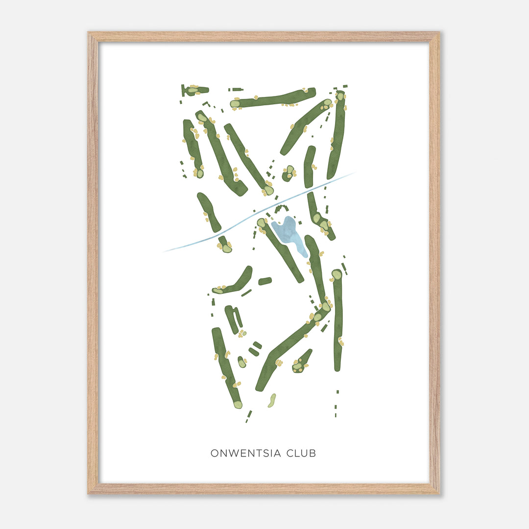 Print of Onwentsia Club Modern Map