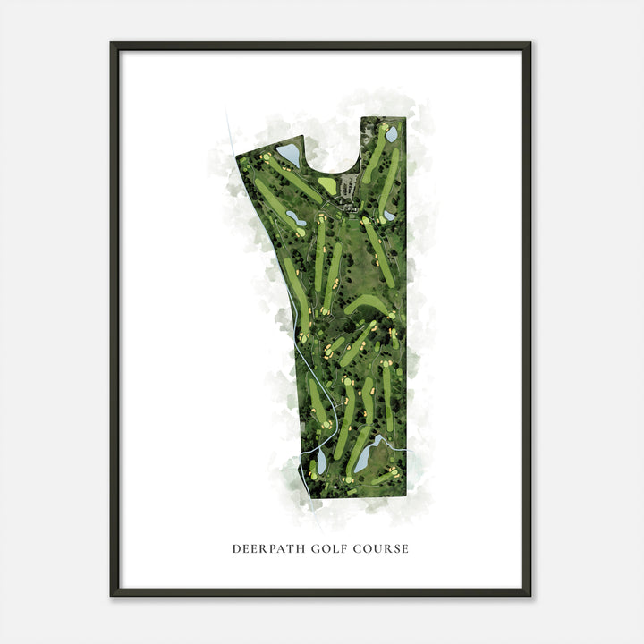 Print of Deerpath Golf Course Classic Map