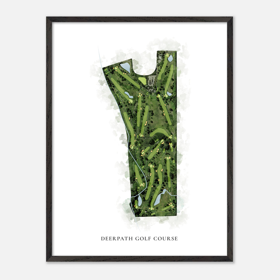 Print of Deerpath Golf Course Classic Map