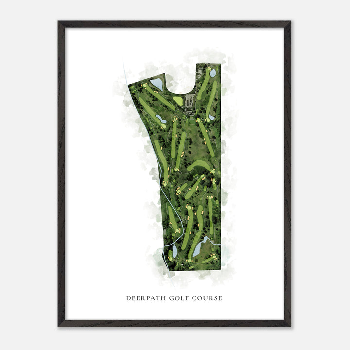 Print of Deerpath Golf Course Classic Map