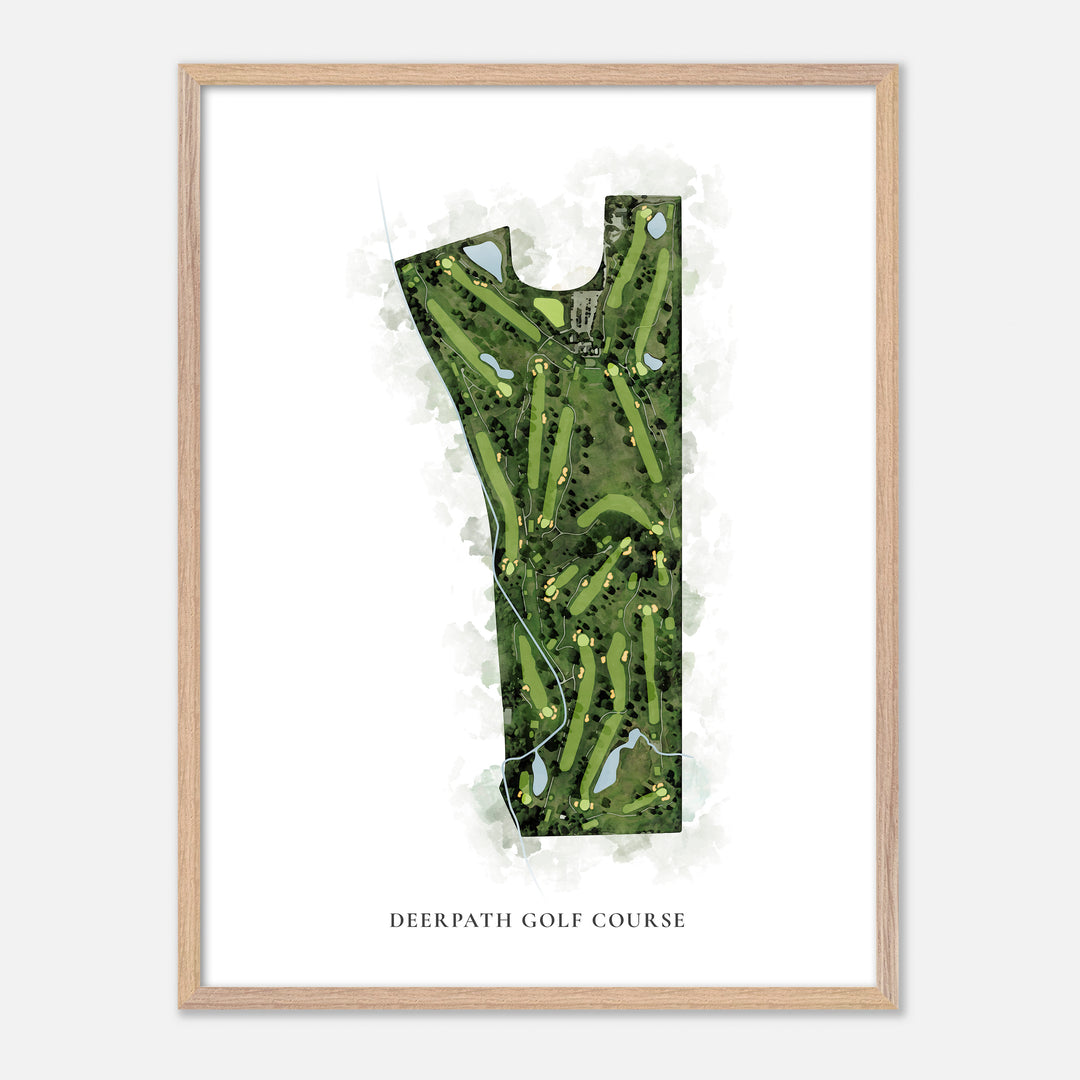 Print of Deerpath Golf Course Classic Map