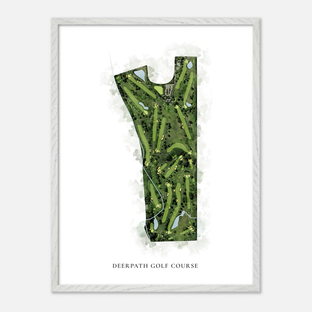 Print of Deerpath Golf Course Classic Map