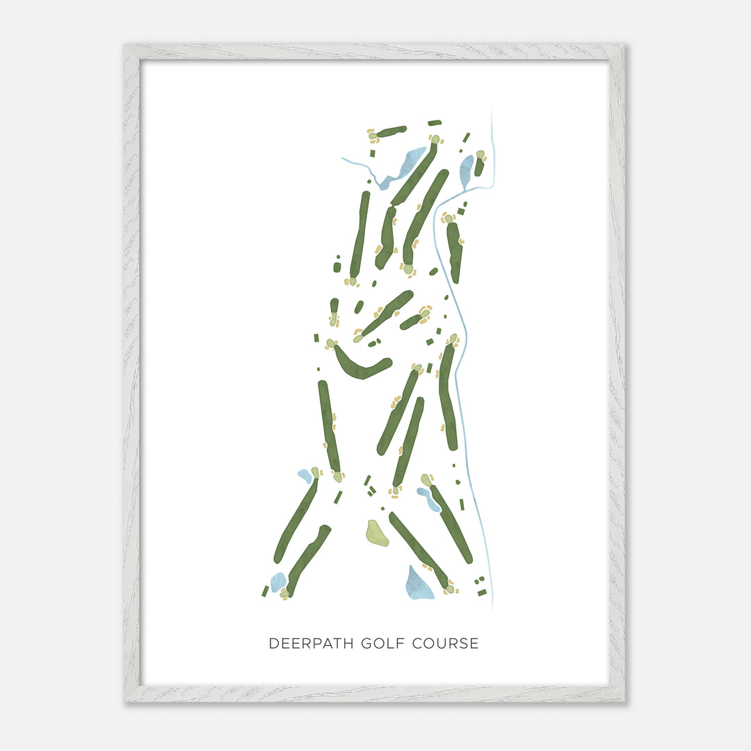 Print of Deerpath Golf Course Modern Map