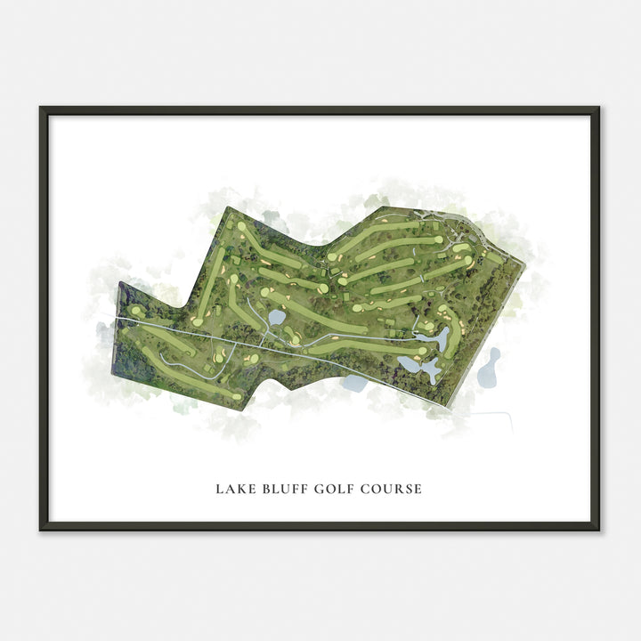 Print of Lake Bluff Golf Course Classic Map