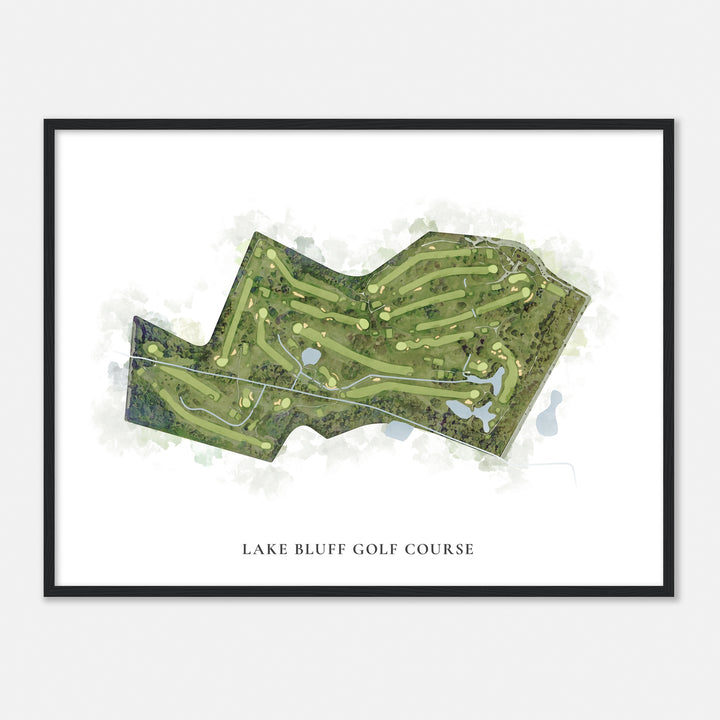 Print of Lake Bluff Golf Course Classic Map