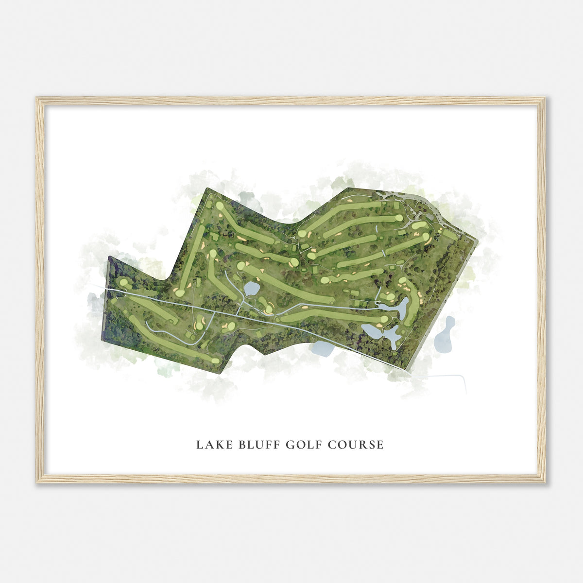 Print of Lake Bluff Golf Course Classic Map
