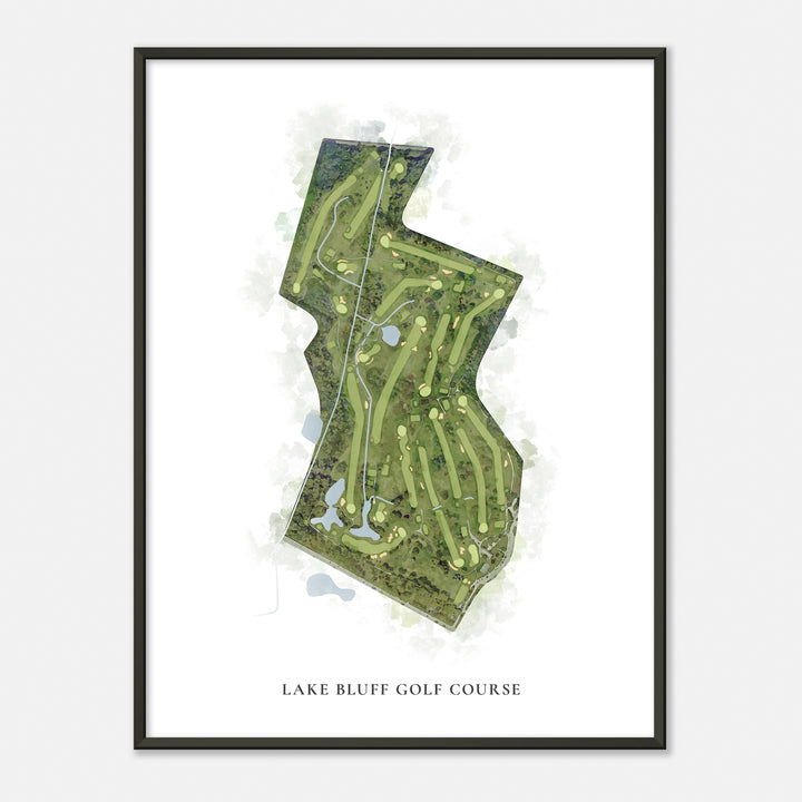 Print of Lake Bluff Golf Course Classic Map