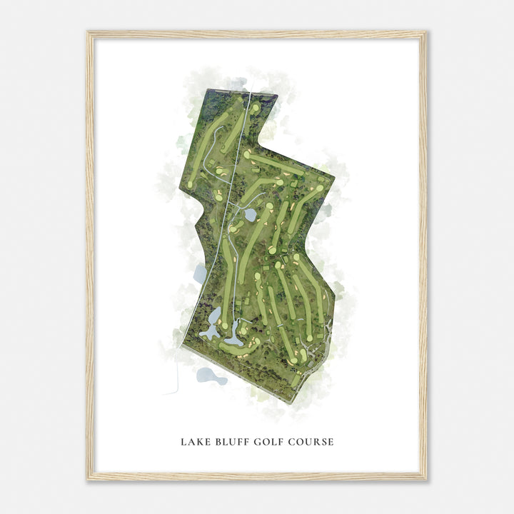 Print of Lake Bluff Golf Course Classic Map